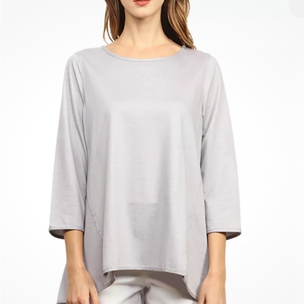 Hinson Wu Cecilia silver Tunic Top Women's size 8